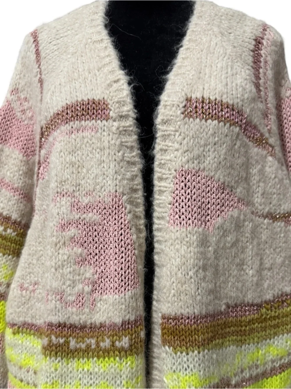 Pilcro Anthropologie Oversized Open Front Cardigan Sweater Large XL NWT - Picture 4 of 13